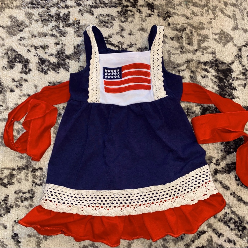 Patriotic girls dress 18m